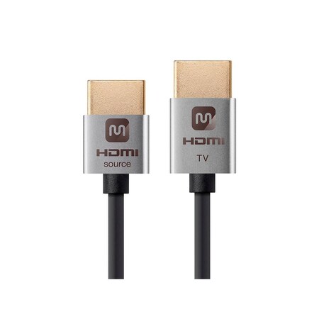 Monoprice Slim 18Gbps Active HDMI Cbl, 3 ft.Silver 13589