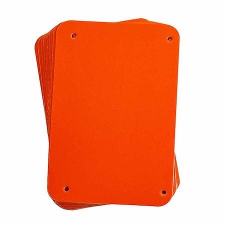 Brady Blank Sign, 6-1/4" W, 4-1/4" H, No Text, Plastic, Red 13622