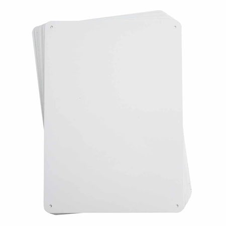 Brady Blank Sign, 14-1/4" W, 10-1/4" H, No Text, Aluminum, White 13635
