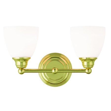 Livex Lighting Somerville 2 Light Polished Brass Bath Vanity 13662-02