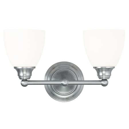 Livex Lighting Somerville 2 Light Brushed Nickel Bath Vanity 13662-91