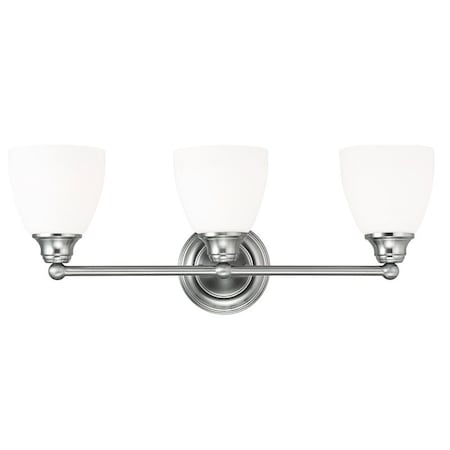 Livex Lighting Somerville 3 Light Brushed Nickel Bath V 13663-91