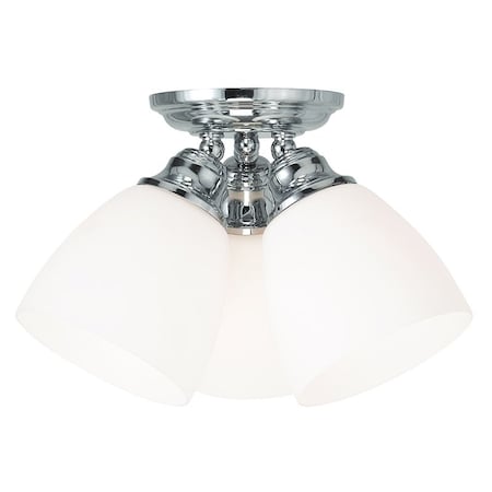 Livex Lighting Somerville 3 Light Polished Chrome Ceiling Mount 13664-05