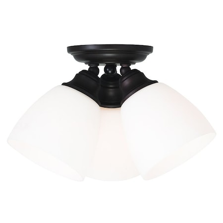 Livex Lighting Somerville 3 Light Bronze Ceiling Mount 13664-07