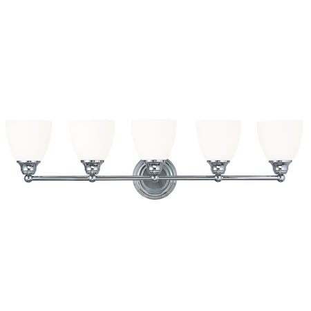 Livex Lighting Somerville 5 Light Polished Chrome Bath Vanity 13665-05