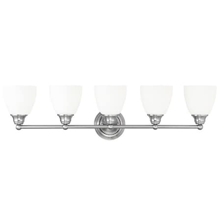 Livex Lighting Somerville 5 Light Brushed Nickel Bath V 13665-91