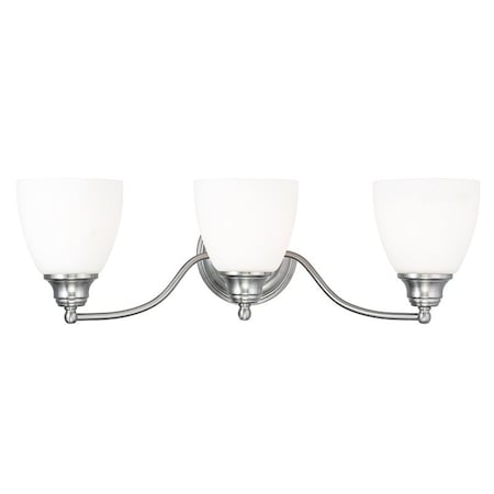 Livex Lighting Somerville 3 Light Brushed Nickel Bath V 13673-91