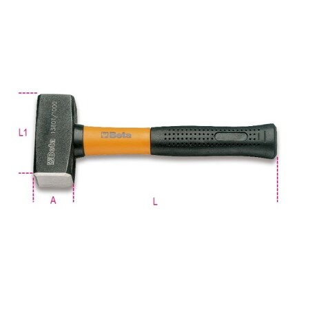 Beta Mason Club Hammer, Plastic, 1000g 013800310