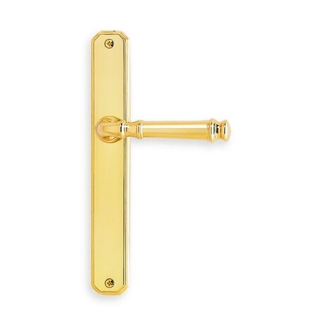 Omnia Lever with 13000 Plate Dummy Pair Narrow Plate Lock Bright Brass 904 13904/00.PD1