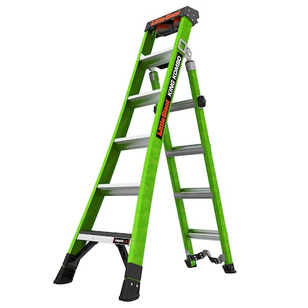 Little Giant Ladders Fiberglass XT Combination Ladder, Extension Ladder, Leaning Ladder, Stepladder Configuration 13936-071
