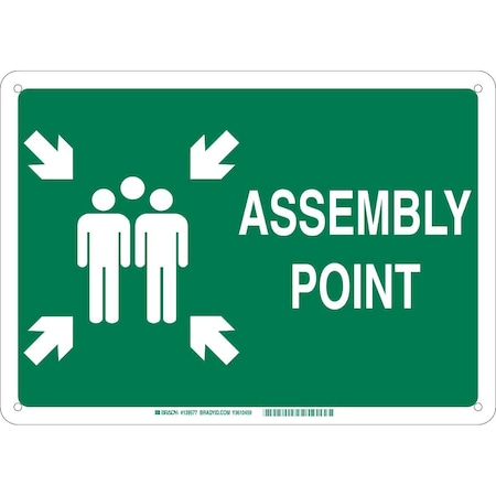 Brady Fire Safety Sign, 10 in Height, 14 in Width, Plastic, Rectangle, English 139580