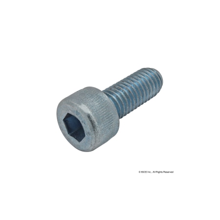 80/20 M8-1.25 Socket Head Cap Screw, Blue Zinc Plated Steel, 20 mm