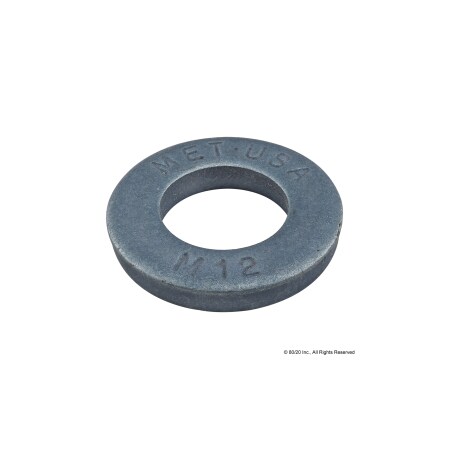80/20 Flat Washer, For Screw Size M12 , Steel Zinc Plated Finish 13-6044