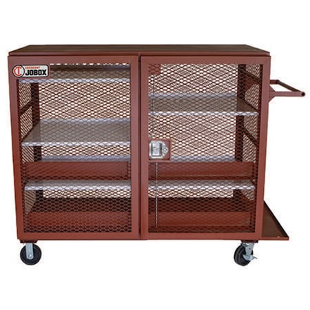 Crescent Jobox Mesh Cabinet, Brown, 65 in W x 33 in D x 55 in H 1-400990