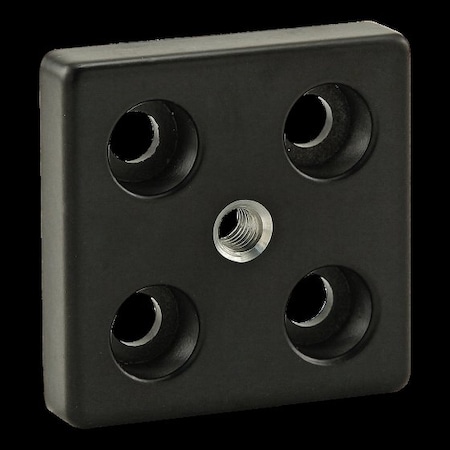 80/20 Base Plate 60X60 M8 Die Cast Zinc Pc Blk 14035