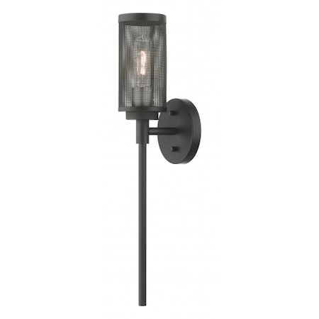 Livex Lighting Black with Brushed Nickel Accents Sconce 14121-04