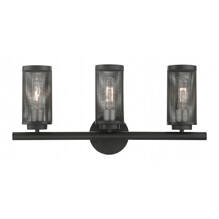 Livex Lighting Black with Brushed Nickel Accents Vanity 14123-04