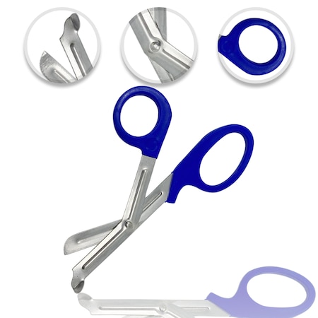 Cynamed EMT Medical Shears, 7.25", Blue CYZR-0066