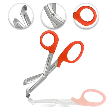 Cynamed EMT Medical Shears, 7.25", Neon Orange CYZR-0063