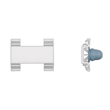 Disco Wht Nyln Moulding Clips 25.5mm Wide 11mm Stem L PK25 14284PK