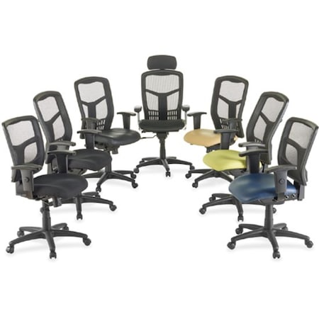 Lorell Managerial Chair Mesh Mid-Back Managerial Chair, Black, Adjustable Arms, 17.70" to 21" Height, Black LLR86209