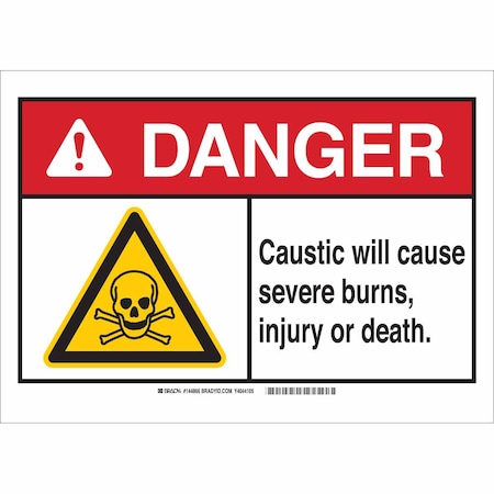 Brady Danger Sign, 10 in H, 14 in W, Fiberglass, Rectangle