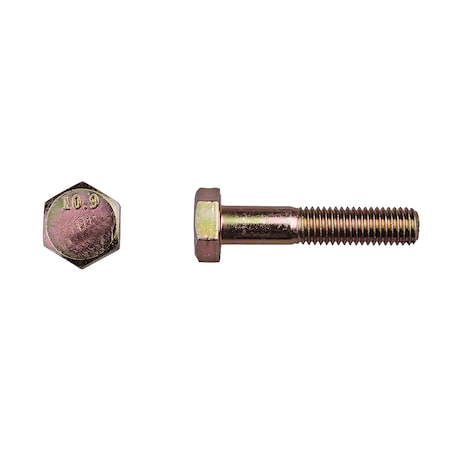 Disco Class 10.9, M10-1.50 Hex Head Cap Screw, Zinc Yellow Steel, 50 mm L 14535PK