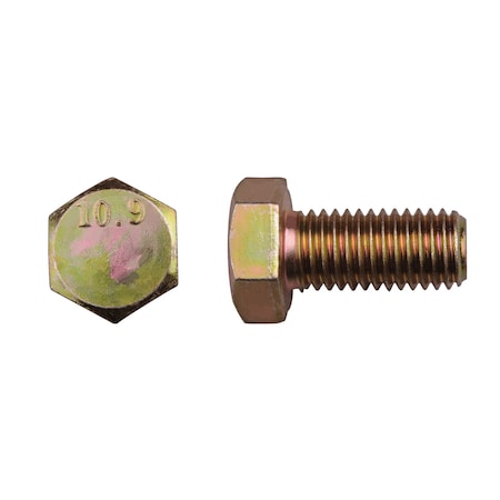 Disco Ylw Zinc Cl. 10.9 Cap Screw 14-2.00X30mm Hex Hd Din 933 PK10 14599PK