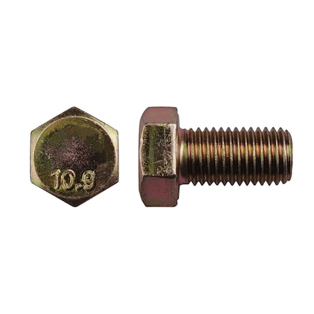 Disco Class 10.9, M16-2.00 Hex Head Cap Screw, Zinc Yellow Steel, 30 mm L 14633PK