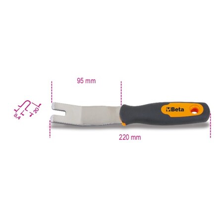 Beta Trim Pin Remover Steel Blade 014790015