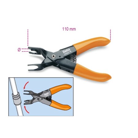 Beta Quick Coupler Pliers for Fuel Pipe, 8mm 014820008
