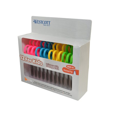 Westcott Scissors, Teachers Bulk 12Pack Display - 14607 with Anti-Microbial 14872