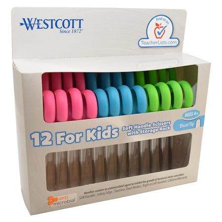 Westcott Scissors, Teachers Bulk 12Pack - 14596 with Anti-Microbial 14873