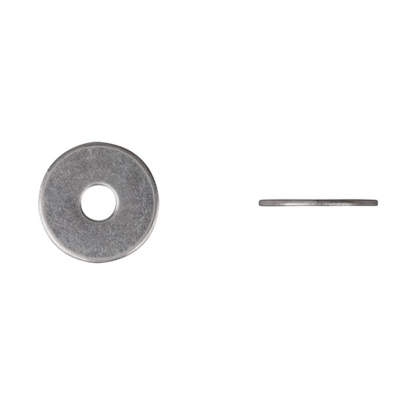 Disco Zinc Fender Washers 1/4X1" 1/16" Thick, Fits Bolt Size #14 Zinc Plated Finish 149PK