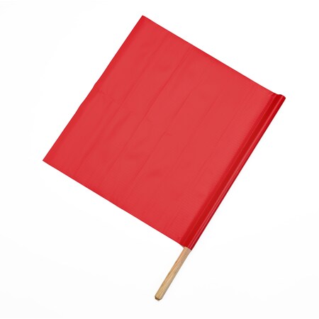 Mutual Industries Vinyl Highway Safety Traffic Warning Fla, 36 Inch Height, 1 Inch Width 14967-79-36
