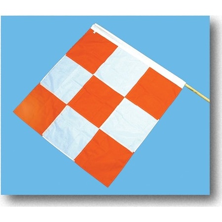 Mutual Industries Heavy-Duty Nylon Airport Flag with 60", ORANGE/WHITE, POLY, 60 Inch Length 14977-5