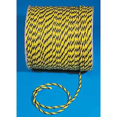 Mutual Industries 1/4" X 1200' Yel/Blk Poly Rope 14980-0-250