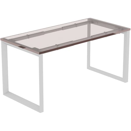 Lorell Tabletop Crossbar Credenza, Shell, Mod Panel, 67" W X Silver 16208