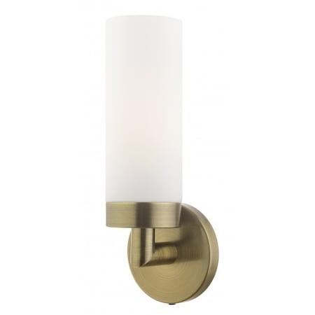 Livex Lighting Antique Brass ADA Single Sconce, 1 Light 15071-01