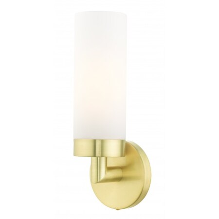 Livex Lighting Satin Brass ADA Single Sconce, 1 Light 15071-12