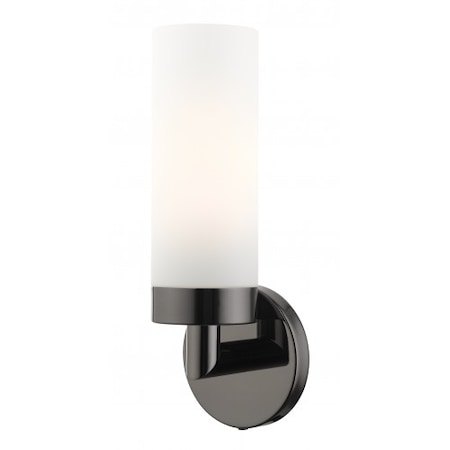 Livex Lighting Black Chrome ADA Single Sconce, 1 Light 15071-46