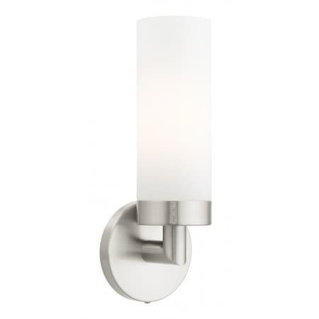 Livex Lighting Brushed Nickel ADA Single Sconce, 1 Light 15071-91