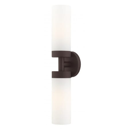 Livex Lighting Bronze ADA Vanity Sconce, 2 Light 15072-07