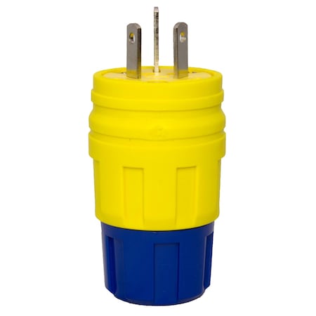 Ericson Locking Plug, L6-30P, 30 A, 250V AC, Single Phase, 2 Pole, Yellow 2512-PW6P