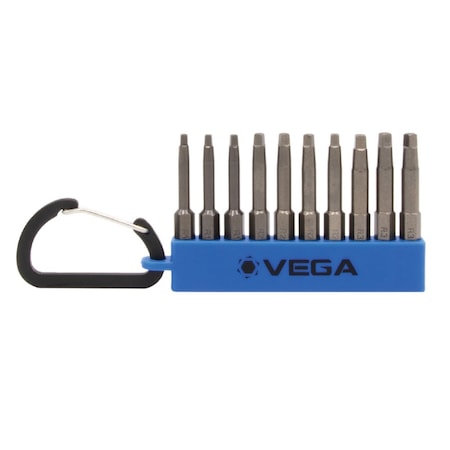 Vega Square Carabiner Set, 10 pc, 4 in Length, S2 Steel 150RACS10