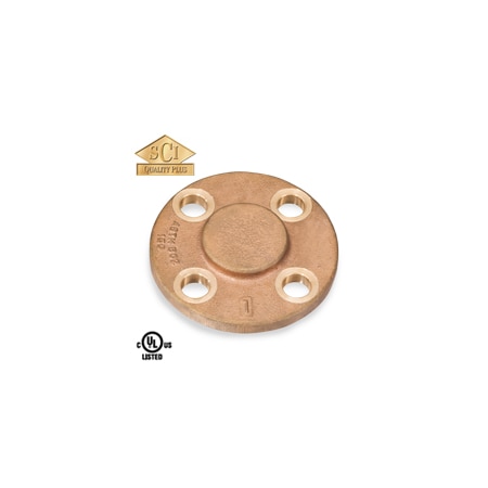 Smith-Cooper Blind FF Flange, Bronze, 150lb, 1-1/4" 4385000020