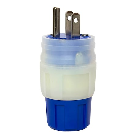 Ericson Straight Blade Plug, 5-20P, 20 A, 125V AC, 2 Pole 1512-PML