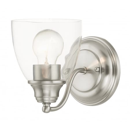Livex Lighting Brushed Nickel Vanity Sconce, 1 Light 15131-91