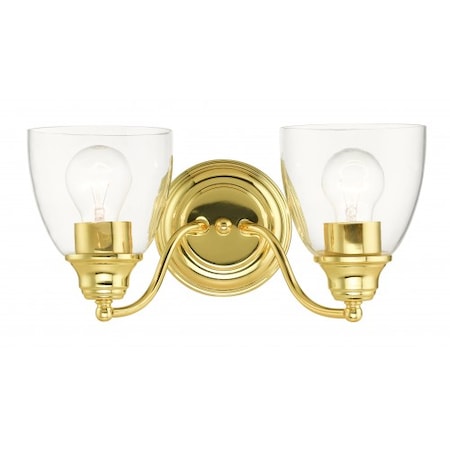 Livex Lighting Polished Brass Vanity Sconce, 2 Light 15132-02