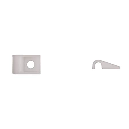 Disco Wht Nyln Cable Clips No 8-10 Screw Size 3/16" Cable PK50 15143PK